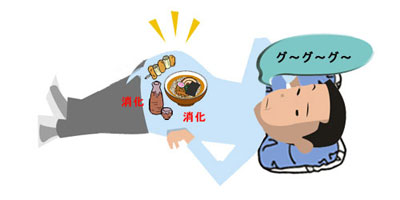寝ているときも腸は休まず動いている